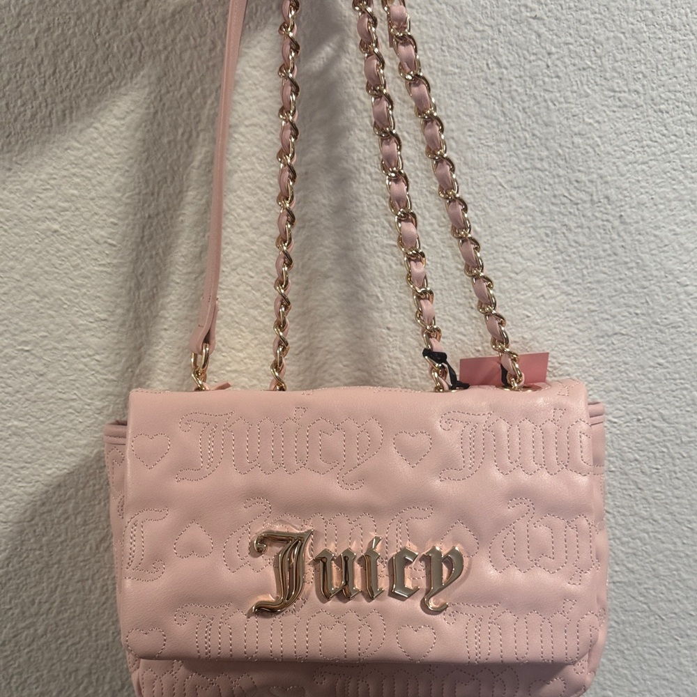 Juicy Couture Blush Pink Chain Shoulder Bag